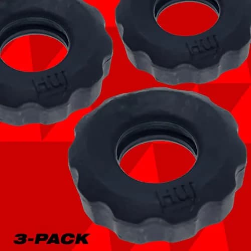 Oxballs Hunkyjunk Super Huj 3Pk Cockrings Tar Ice | Stretchy Design for Enhanced Pleasure thumbnail 4