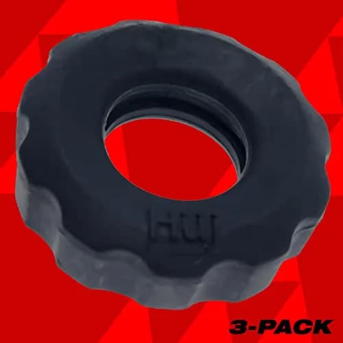 Oxballs Hunkyjunk Super Huj 3Pk Cockrings Tar Ice | Stretchy Design for Enhanced Pleasure thumbnail 6