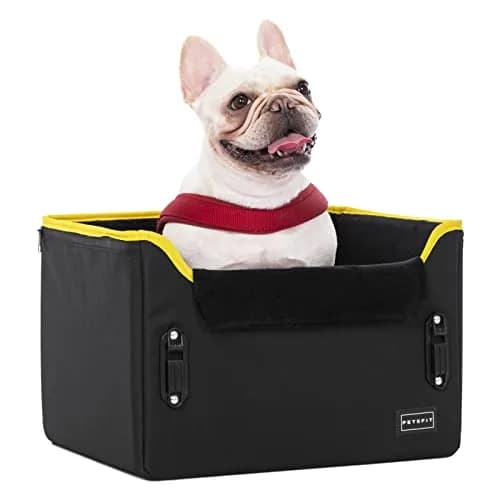 Petsfit Small Dog Car Seat – Foldable Travel Booster with Safety Buckles & Tether, Fits Front/Back Seat | Red thumbnail 9