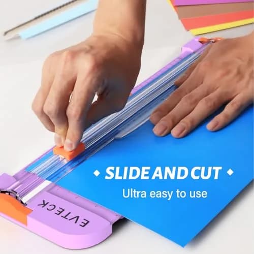 Evteck A4 Paper Cutter Slider Trimmer 38.1cm (15 Inch) | Professional School Paper Cutter with Security Blade thumbnail 2