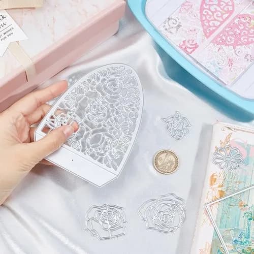 INFUNLY Candy Box Die Cuts Rose 3D Gift Box | Elegant DIY Flower Design (100 words) thumbnail 7