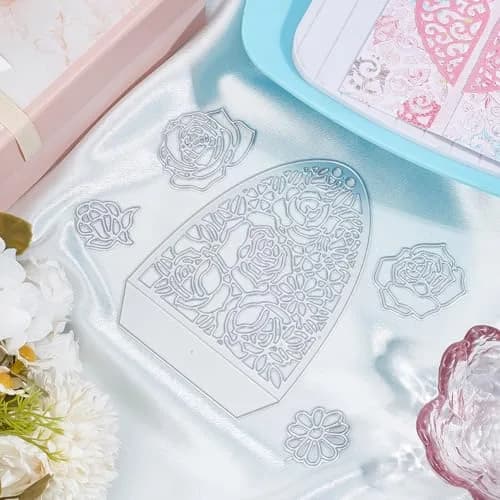 INFUNLY Candy Box Die Cuts Rose 3D Gift Box | Elegant DIY Flower Design (100 words) thumbnail 8