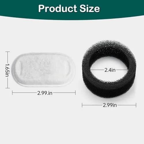 KANCHOU Cat Water Fountain Filter 24Pcs | Compatible with 101oz/3L Stainless Steel Fountains thumbnail 6