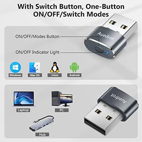 AUEDROT Metal Mouse Jiggler 2 PCS Gray | Undetectable USB Mouse Mover for Computer & Laptop thumbnail 5
