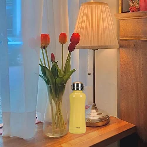 YOHKOH Mini Insulated Water Bottle 11.8oz Yellow | Compact Hot & Cold Stainless Steel Thermos thumbnail 7