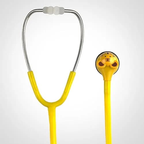 SCIAN Real Working Stethoscope with 5 Interchangeable Cartoon Heads - Yellow | Professional Quality for Doctors, Nurses, Clinicians & Home Use thumbnail 6