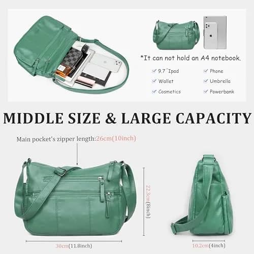 VOLGANIK ROCK Shoulder Bag for Women 10.2'' & 11.8'' | Ultra Soft PU Leather Crossbody thumbnail 3