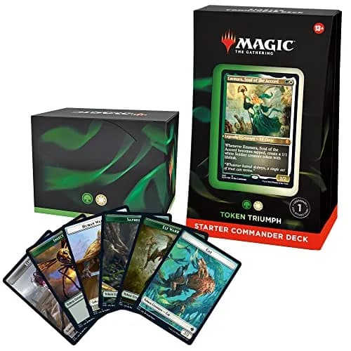 Magic: The Gathering Token Triumph Commander Deck (Green-White) 100-Card Deck | Ready-to-Play for Beginners thumbnail 1