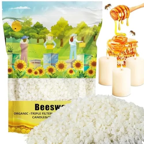 CARGEN White Beeswax Pellets 430g | Triple Filtered Candle Wax for DIY & Skin Care thumbnail 1