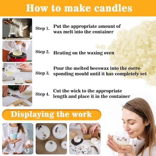 CARGEN White Beeswax Pellets 430g | Triple Filtered Candle Wax for DIY & Skin Care thumbnail 3
