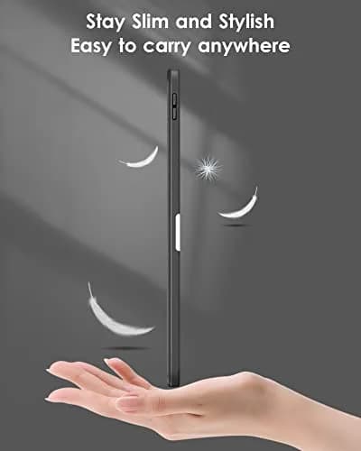 DTTO iPad (A16) 11th Gen Case 11 Inch 2025, 10th Gen 10.9 Inch 2022, Slim Tri-fold Stand TPU Cover with Pencil Holder - Auto Sleep/Wake, Black thumbnail 5