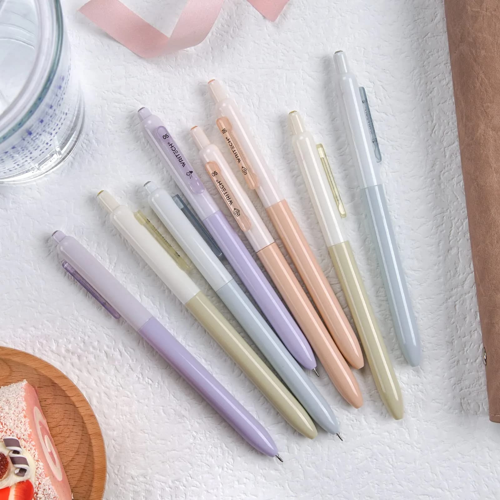 WRITECH Gel Pens Fine Point: 0.5mm Black Silent Click Needle Tip 8ct | Smooth Ink Flow - view 7