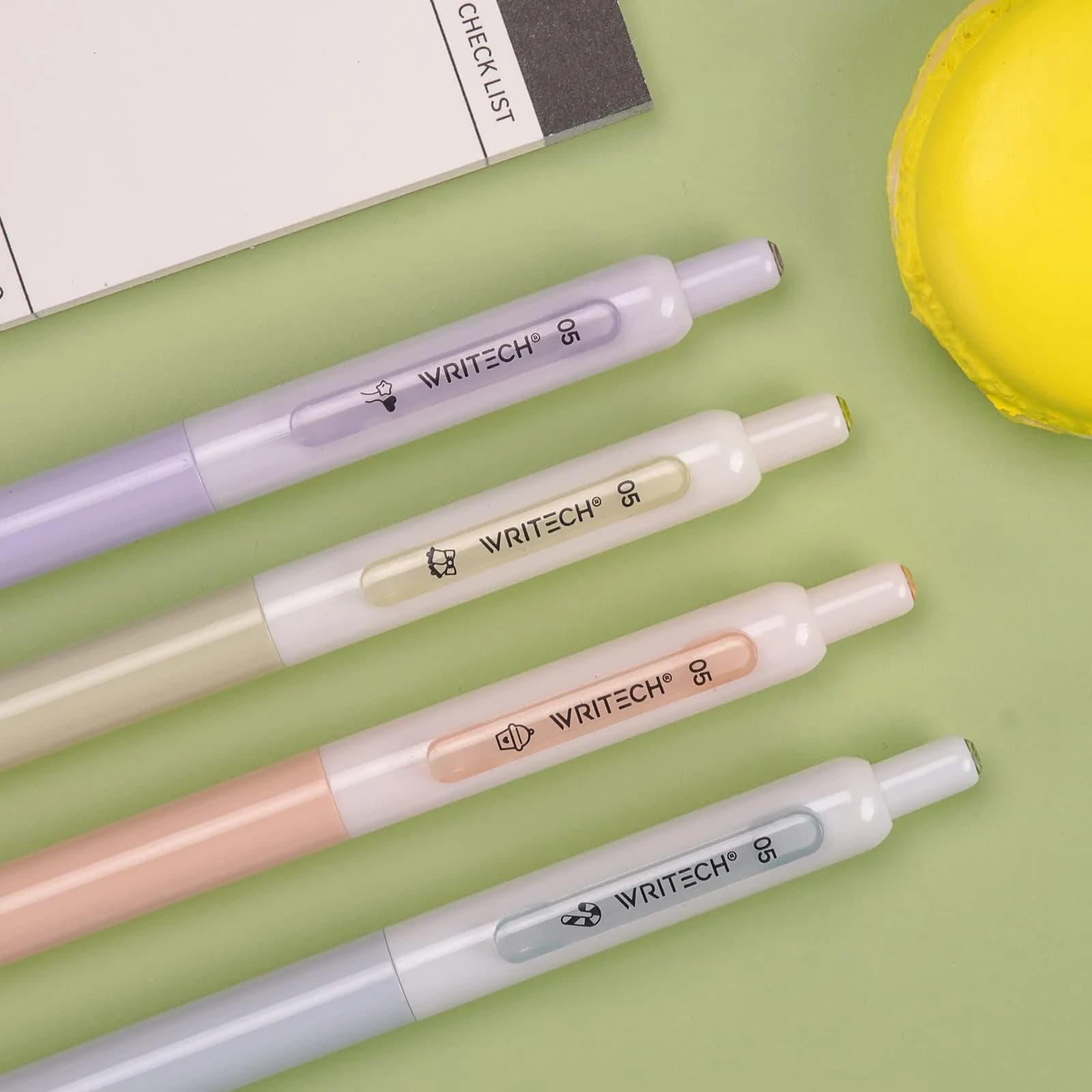 WRITECH Gel Pens Fine Point: 0.5mm Black Silent Click Needle Tip 8ct | Smooth Ink Flow - view 8