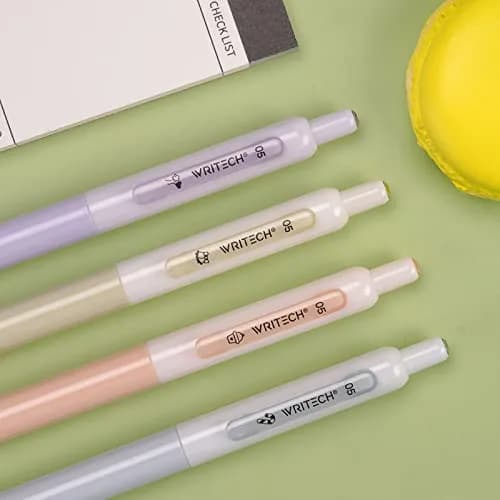 WRITECH Gel Pens Fine Point: 0.5mm Black Silent Click Needle Tip 8ct | Smooth Ink Flow thumbnail 8