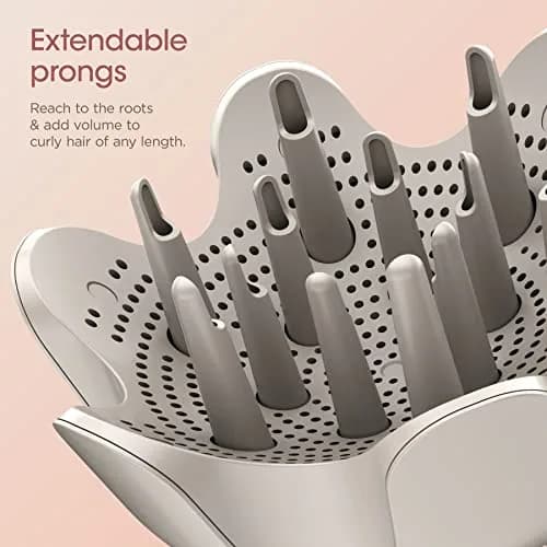 Shark FlexStyle Curl-Defining Diffuser Attachment, Stone | Fast Curl Styling with Retractable Prongs thumbnail 3