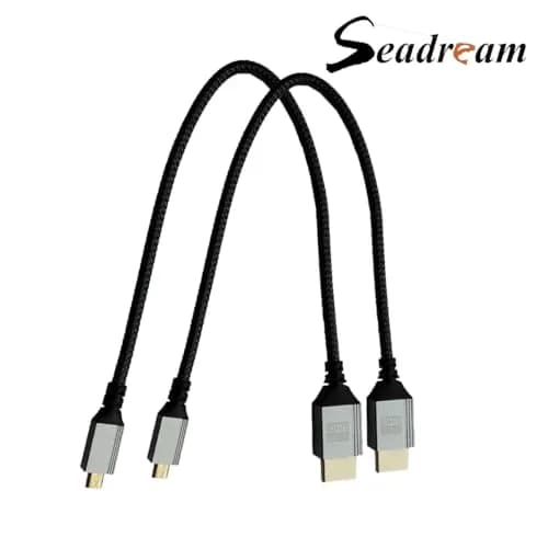 Seadream 4K Micro HDMI to HDMI Cable 30cm (1FT) 2-Pack | Braided Cord for PS5, Laptop to Monitor, Smart TV thumbnail 6