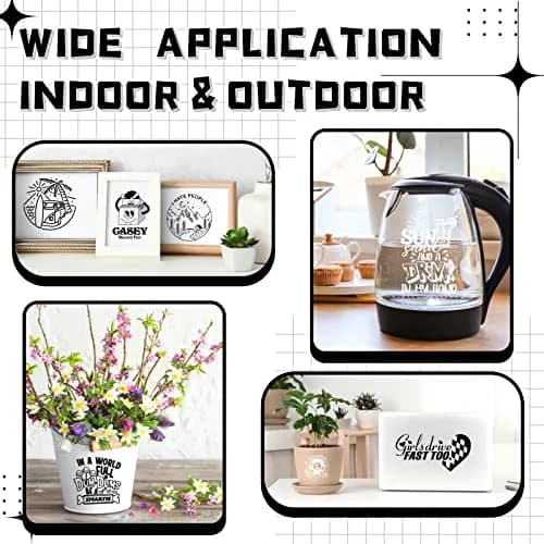 HTVRONT Glossy Black & White Permanent Vinyl Roll 4.26m (12" x 14FT) with Transfer Tape | Cricut Compatible thumbnail 5