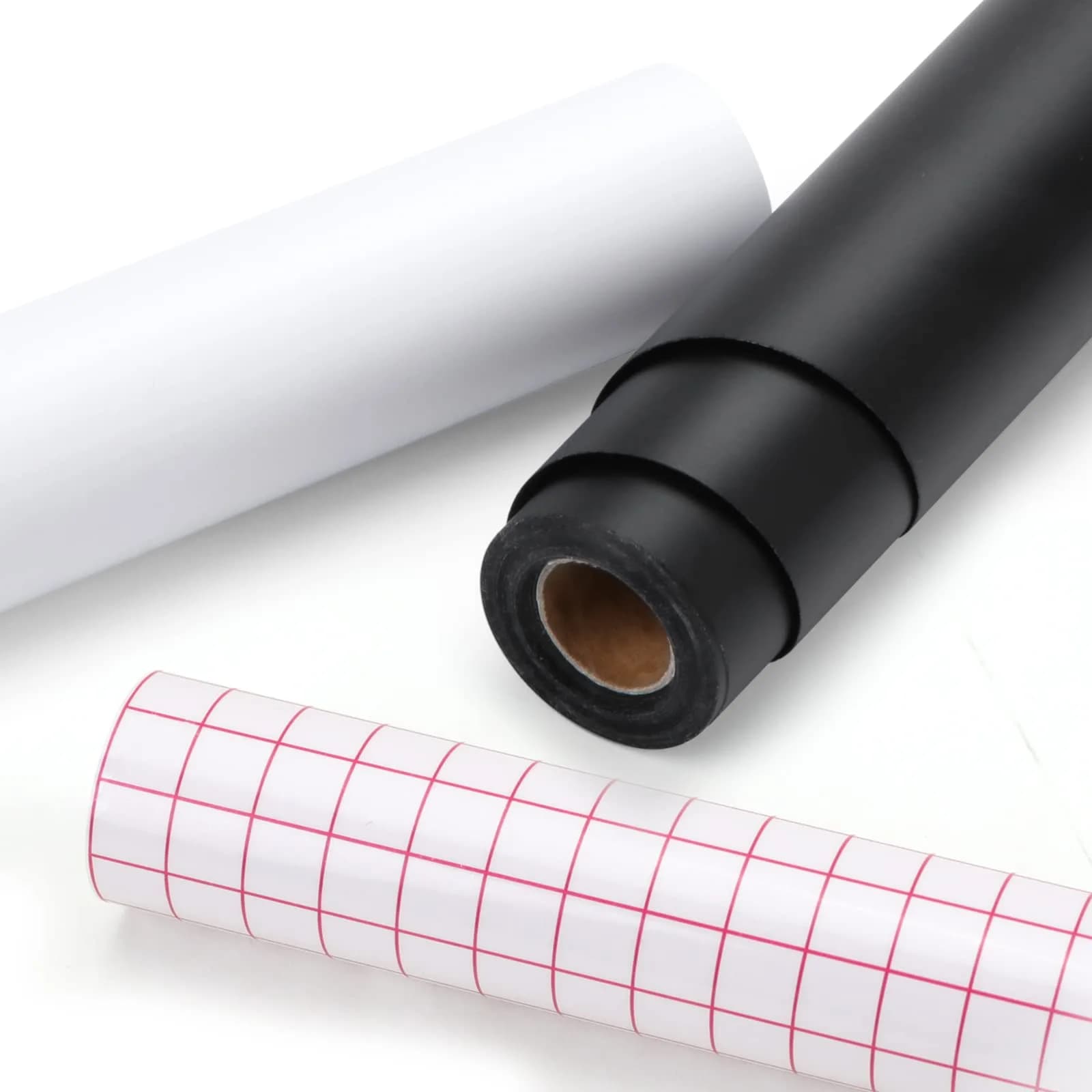 HTVRONT Matte Black & White Vinyl Roll 12" x 14FT (366cm) | Permanent Adhesive for Crafts & Decals - main product image