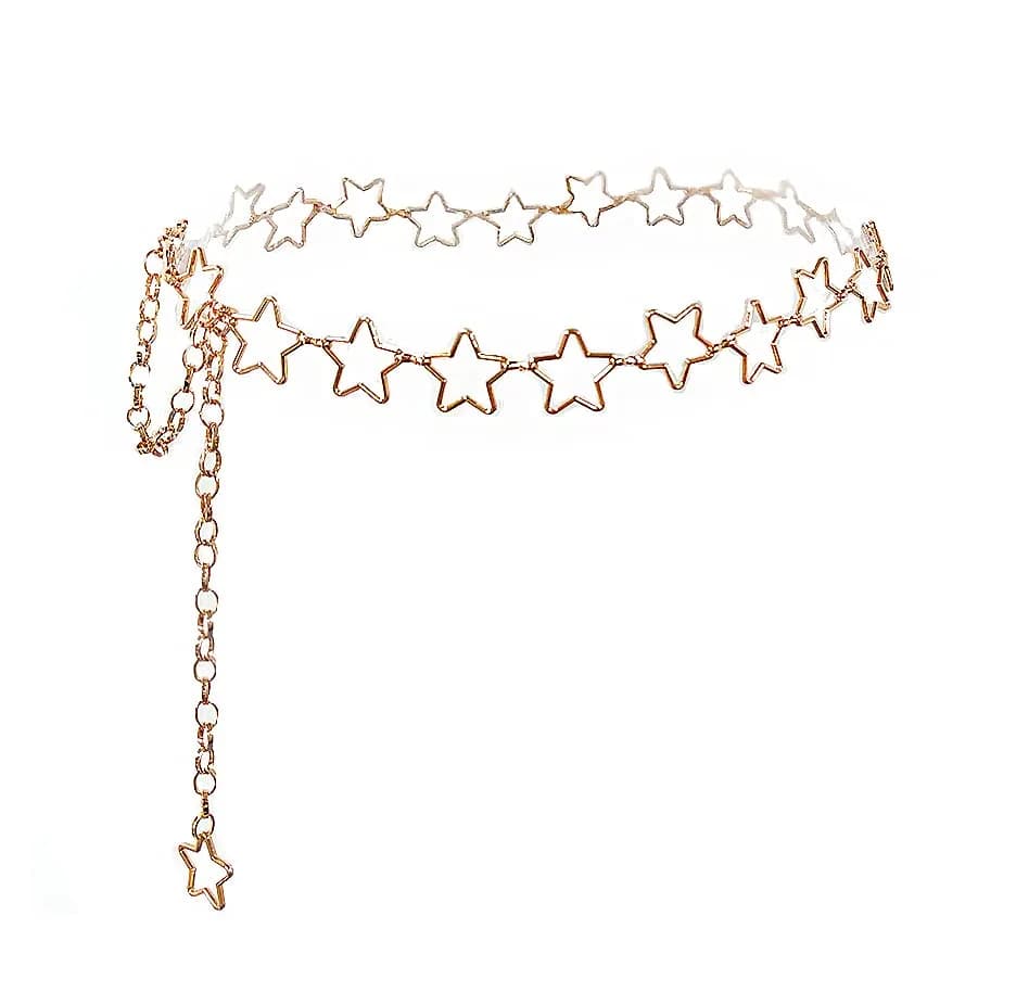 Eyraevor Silver Chain Belt Star Waist Chain 45 inch | Elegant Y2K Body Jewelry for Women thumbnail 2