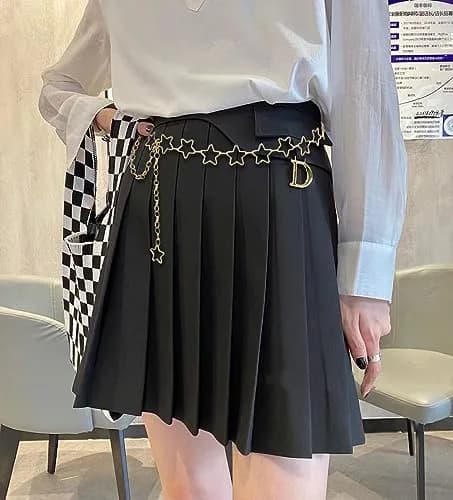 Eyraevor Silver Chain Belt Star Waist Chain 45 inch | Elegant Y2K Body Jewelry for Women thumbnail 7