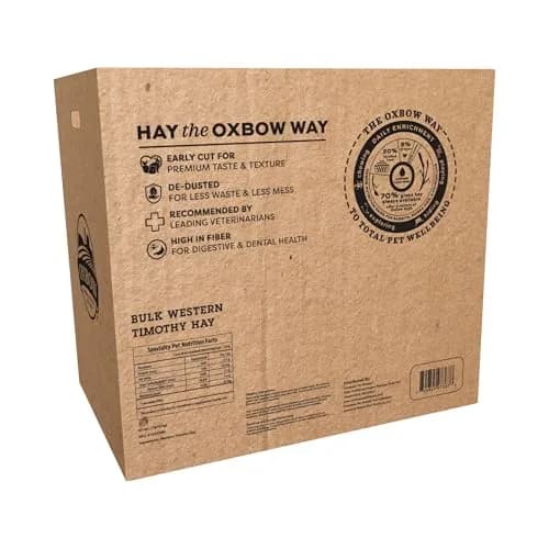 Oxbow Western Timothy Hay 40 lb | High Fiber, USA, Natural for Small Pets thumbnail 1