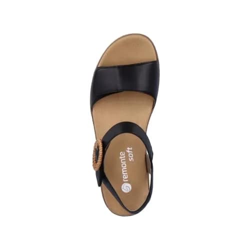 Remonte D0q52 Women's Sandals Black 38 EU / 7 US | Ultra Soft Leather Comfort thumbnail 4