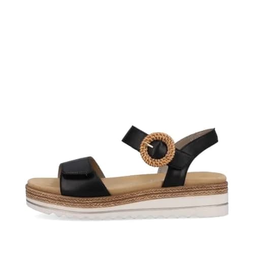 Remonte D0q52 Women's Sandals Black 38 EU / 7 US | Ultra Soft Leather Comfort thumbnail 5