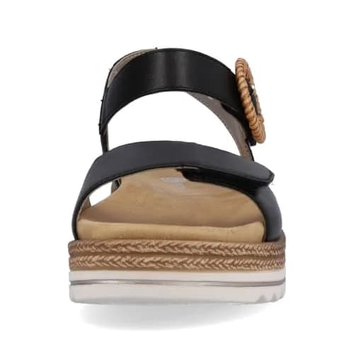 Remonte D0q52 Women's Sandals Black 38 EU / 7 US | Ultra Soft Leather Comfort thumbnail 6