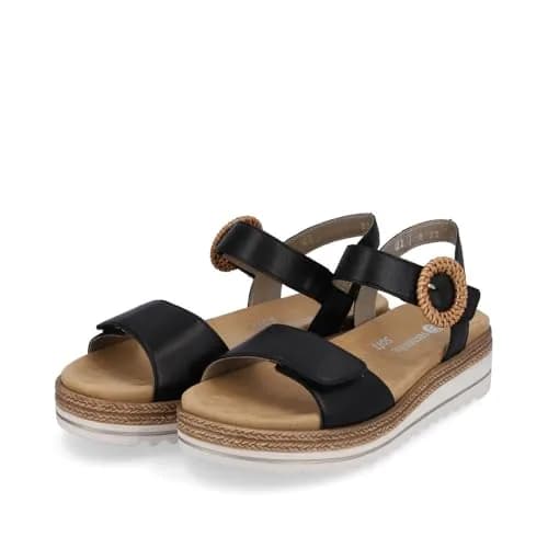 Remonte D0q52 Women's Sandals Black 38 EU / 7 US | Ultra Soft Leather Comfort thumbnail 8