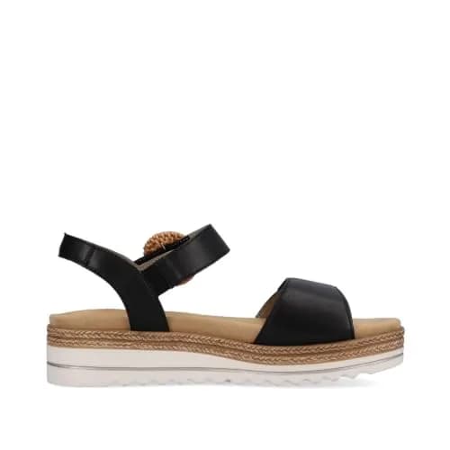 Remonte D0q52 Women's Sandals Black 38 EU / 7 US | Ultra Soft Leather Comfort thumbnail 2