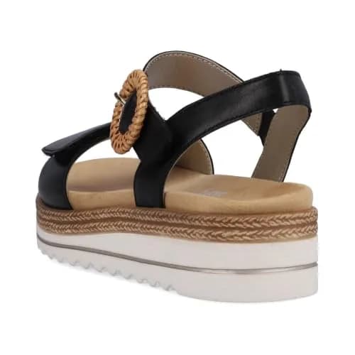 Remonte D0q52 Women's Sandals Black 38 EU / 7 US | Ultra Soft Leather Comfort thumbnail 3