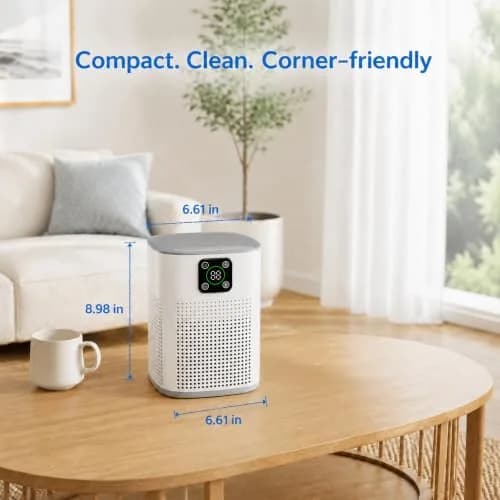 Honeyuan H13 HEPA Air Purifier for Bedroom & Large Rooms | 1095 sqft Coverage, 24dB Sleep Mode, 3-Stage Filtration thumbnail 6