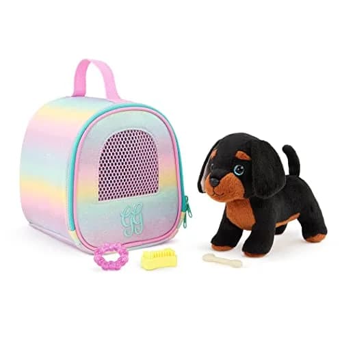 Glitter Girls Slim & Pup Carrier Set with Teckel Puppy Plush Toy 17.78cm (7 inch) | ASTM-Tested Toy for Kids 3+ Years thumbnail 1