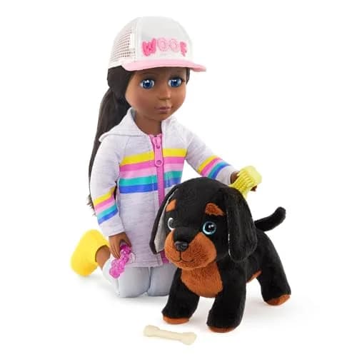 Glitter Girls Slim & Pup Carrier Set with Teckel Puppy Plush Toy 17.78cm (7 inch) | ASTM-Tested Toy for Kids 3+ Years thumbnail 9