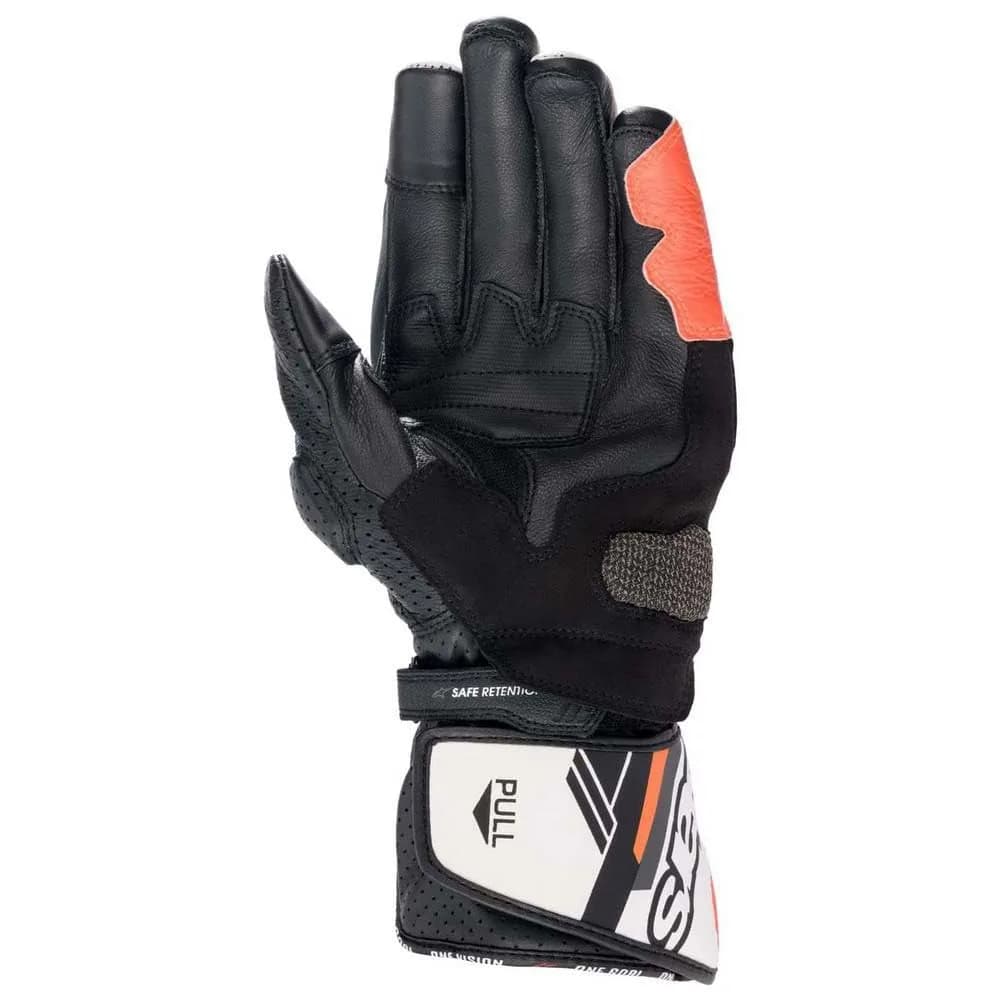 Alpinestars SP-8 V3 XX-Large Black/White/Red Fluo Full Gauntlet Leather Gloves - view 2