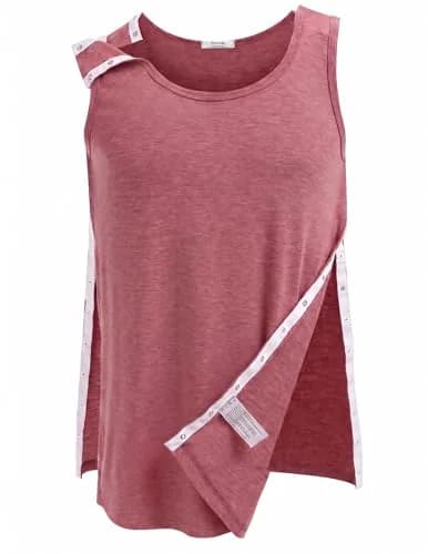 Deyeek Post Shoulder Surgery Shirts for Women & Men | Tearaway Snap Tank Top for Recovery & Comfort thumbnail 1