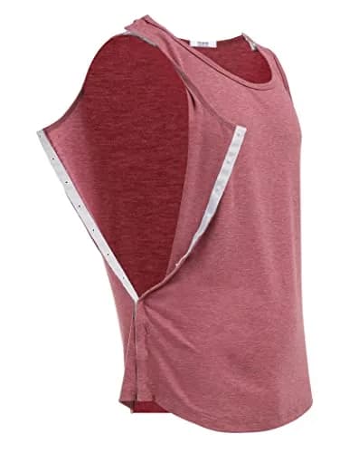 Deyeek Post Shoulder Surgery Shirts for Women & Men | Tearaway Snap Tank Top for Recovery & Comfort thumbnail 6