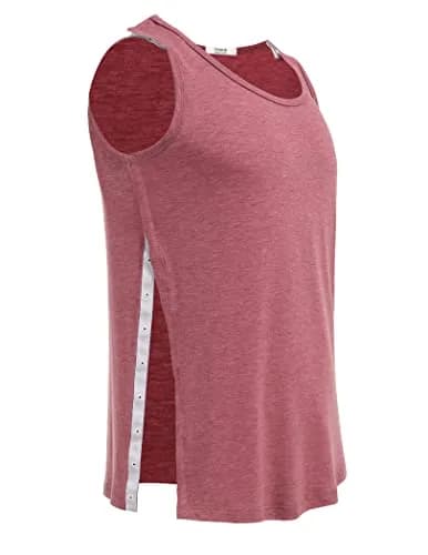 Deyeek Post Shoulder Surgery Shirts for Women & Men | Tearaway Snap Tank Top for Recovery & Comfort thumbnail 7