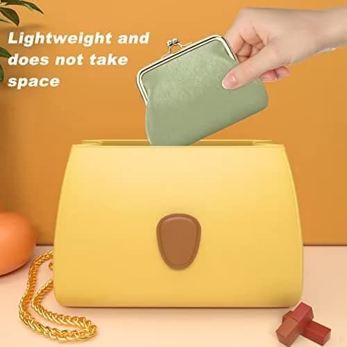Nipichsha Small PU Leather Coin Purse with Kiss Lock Clasp, 13.5cm (5.3 Inch) | Green thumbnail 7