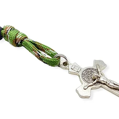 Nazareth Store One Decade Paracord Rosary 28.5cm (11.22") with St. Benedict Medal & Cross | Pocket Travel Rosary thumbnail 3