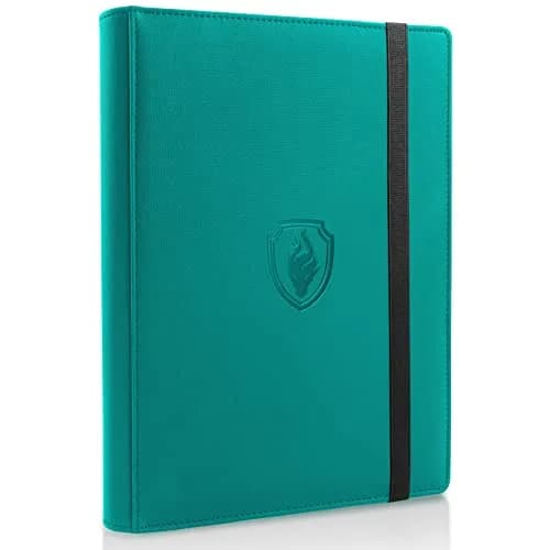 Fabmaker 9 Pocket Card Binder for 360 Cards, Turquoise | Archival Safe Display Album - main product image