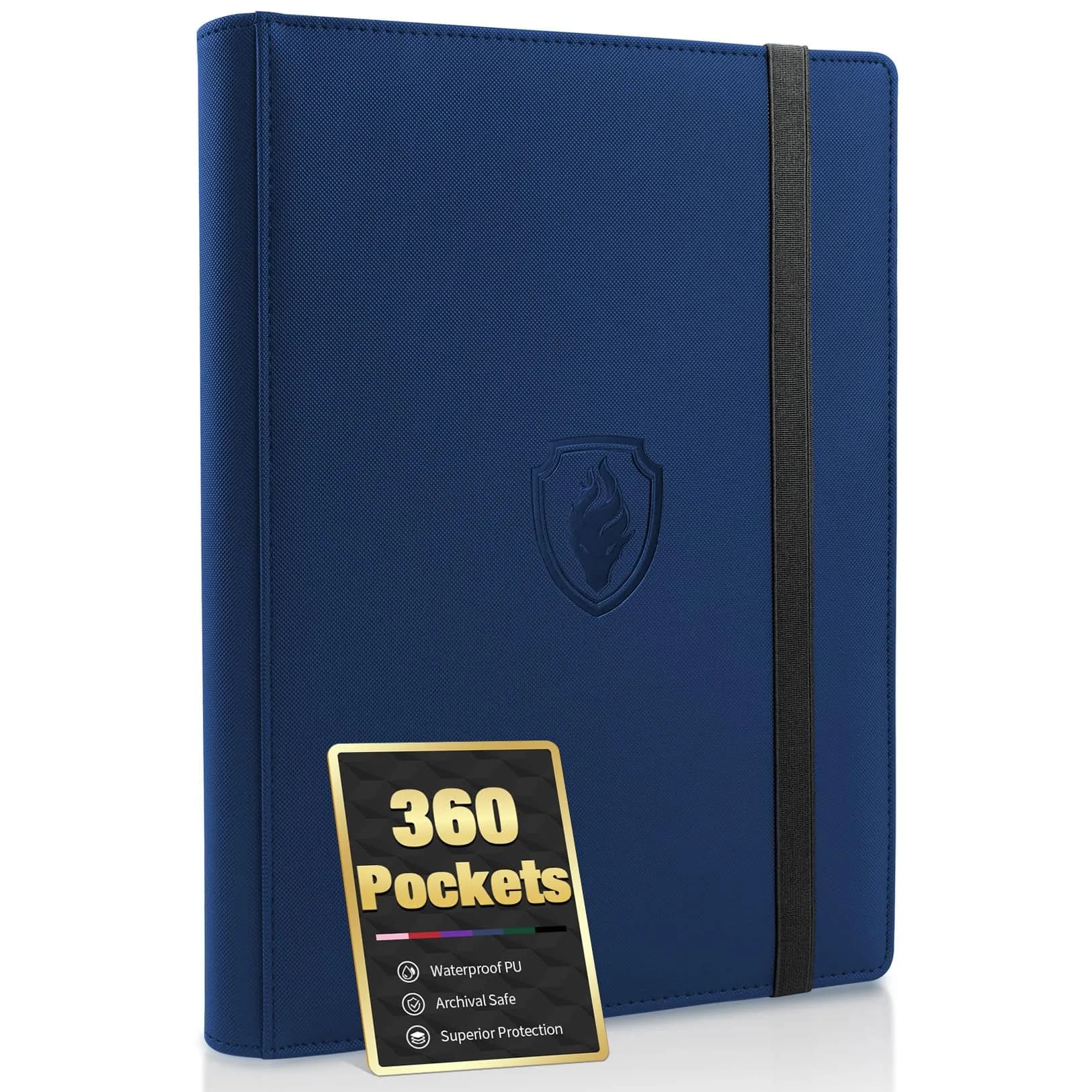 Fabmaker 9 Pocket Card Binder for 360 Cards, Navy Blue | Organize & Protect Your Trading Cards - main product image