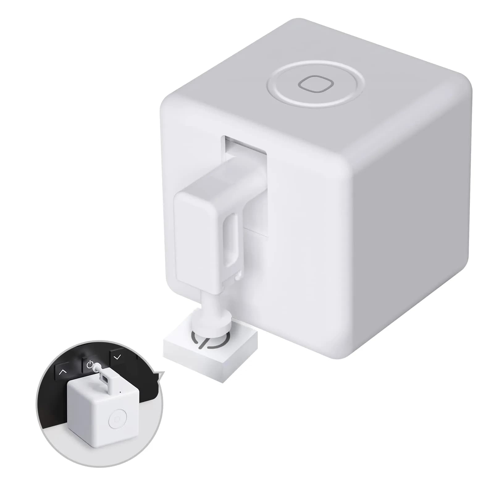 MoesGo 2nd Generation Smart Bluetooth Fingerbot Plus | Wireless Light Switch Button Pusher, Alexa & Google Compatible — White