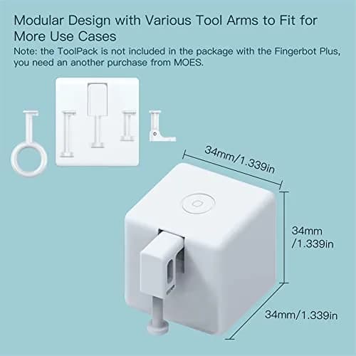 MoesGo 2nd Generation Smart Bluetooth Fingerbot Plus | Wireless Light Switch Button Pusher, Alexa & Google Compatible thumbnail 5