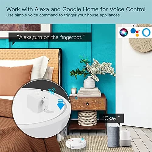 MoesGo 2nd Generation Smart Bluetooth Fingerbot Plus | Wireless Light Switch Button Pusher, Alexa & Google Compatible thumbnail 7