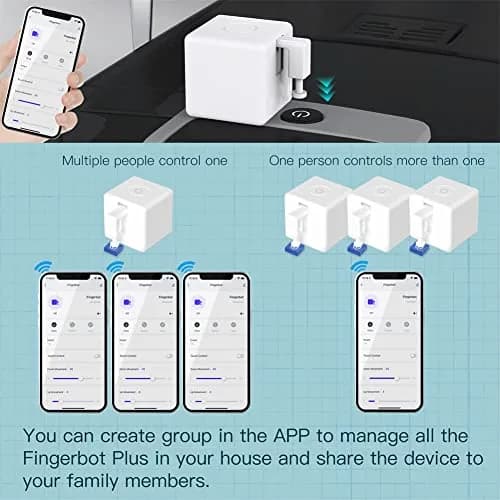MoesGo 2nd Generation Smart Bluetooth Fingerbot Plus | Wireless Light Switch Button Pusher, Alexa & Google Compatible thumbnail 8