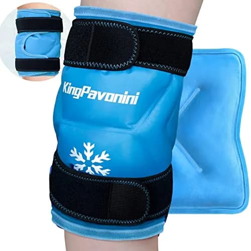 KingPavonini XXL Knee Ice Pack Wrap with Straps, 1.2kg Gel, 48x27cm | Reusable Cold Therapy for Knee Injuries & Arthritis thumbnail 1