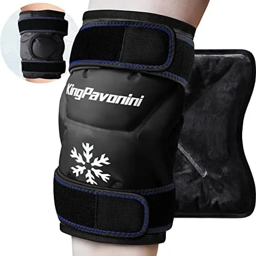 KingPavonini XXL Knee Ice Pack Wrap Around Entire Knee | Large Cold Therapy for Pain Relief & Swelling thumbnail 1
