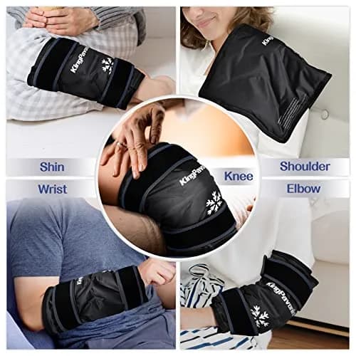 KingPavonini XXL Knee Ice Pack Wrap Around Entire Knee | Large Cold Therapy for Pain Relief & Swelling thumbnail 7