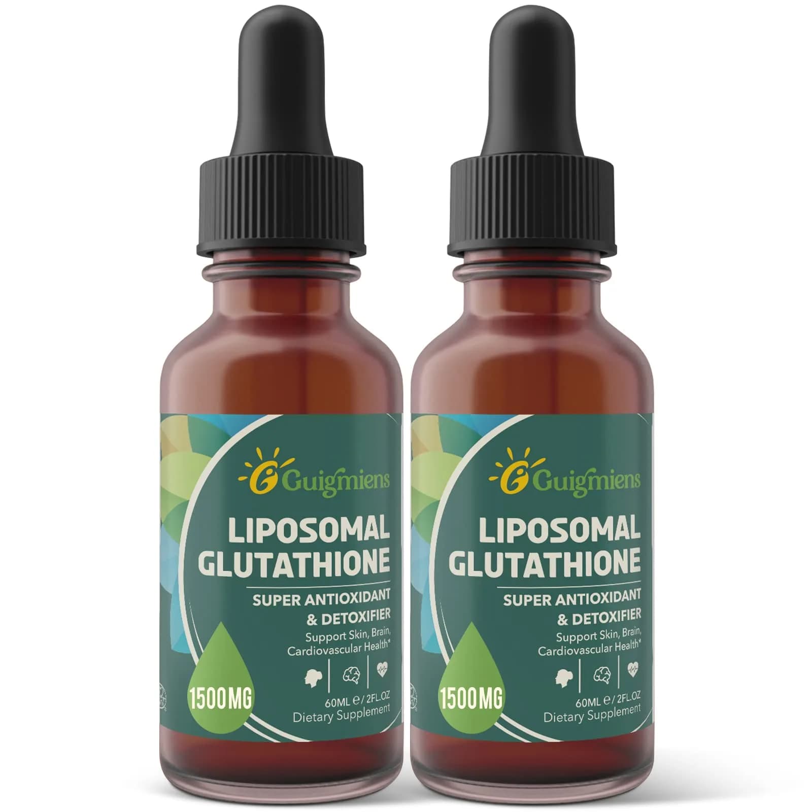 Guigmiens Liposomal Glutathione 1500 MG Liquid Supplement | Detox & Immune Support in 4 fl.oz